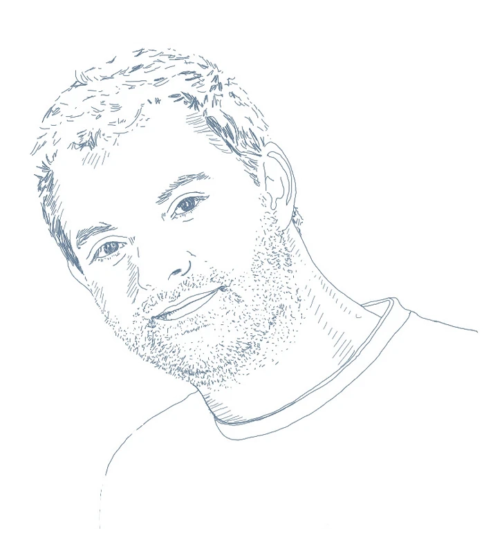 Portrait illustré de Thomas Huin, architecte chez Lito architecture